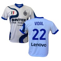 Maglia  Inter trasferta Vidal 22 ufficiale  replica 2021/22  bianca Away